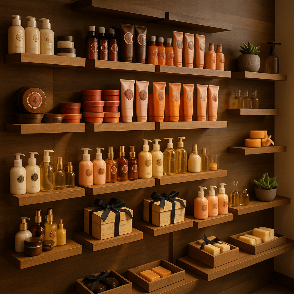 Amostras de produtos cosméticos