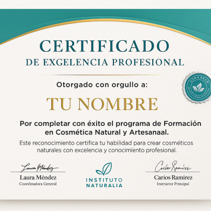 Certificado de finalización del curso